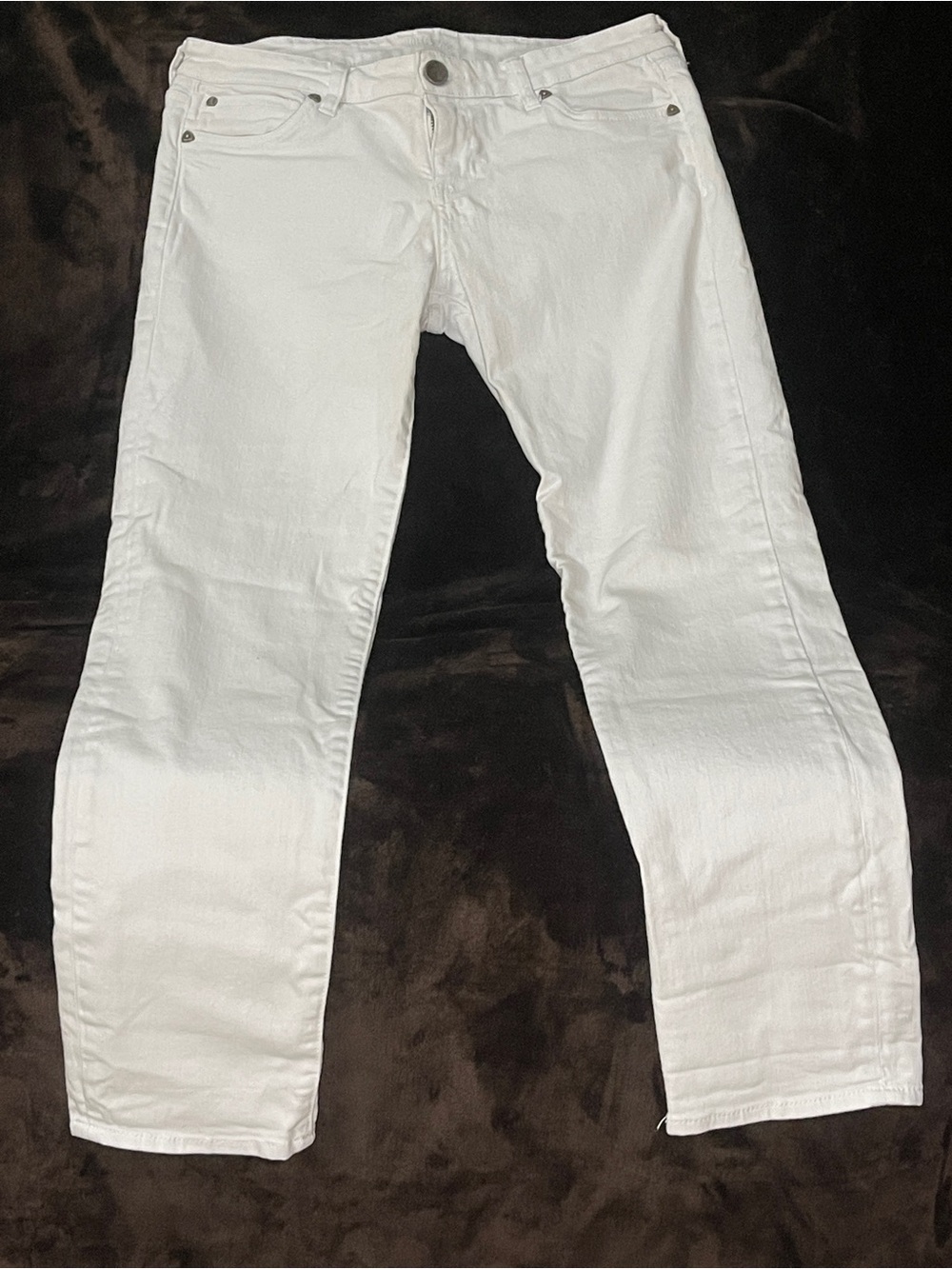 Kut from the Kloth White Straight Leg Jeans